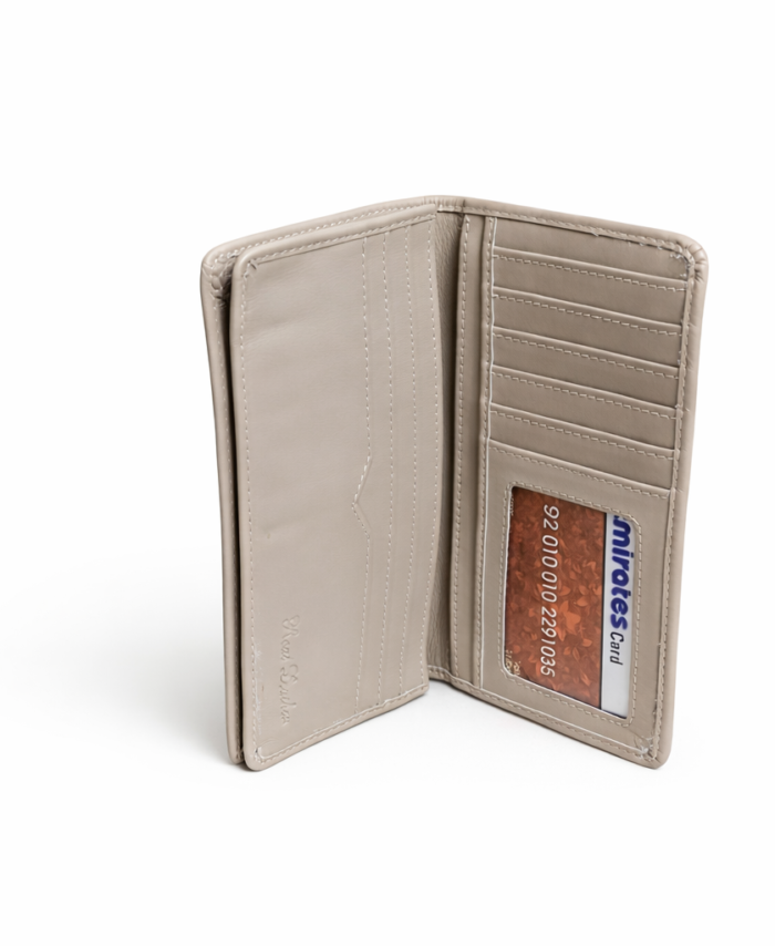Classic Leather Wallet – Grey