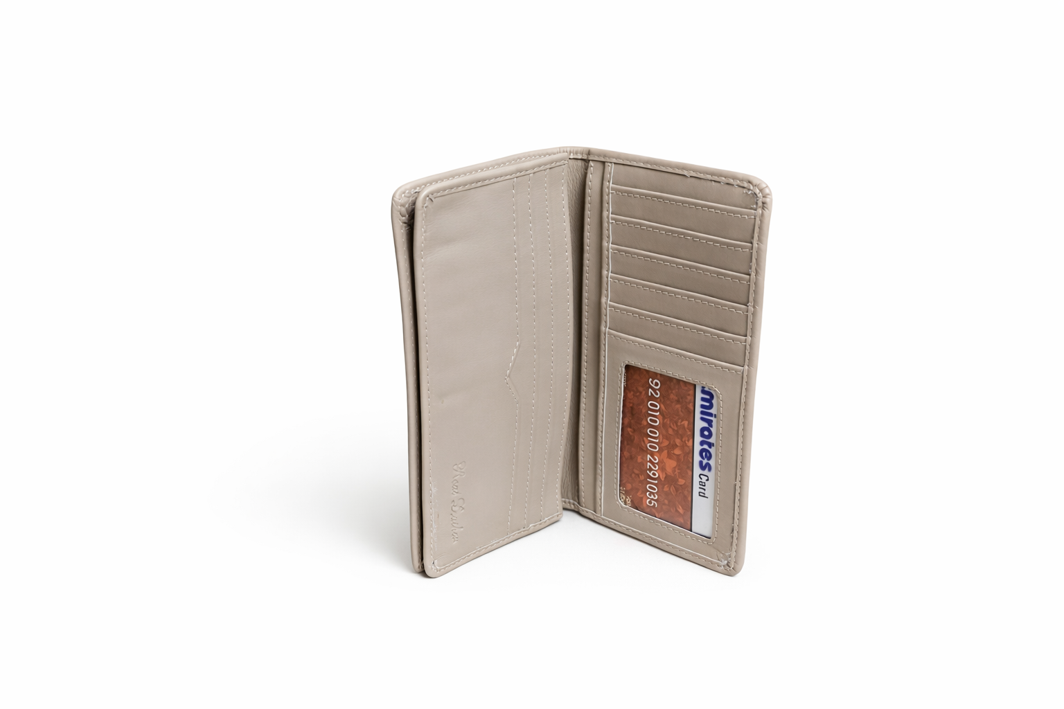Classic Leather Wallet – Grey